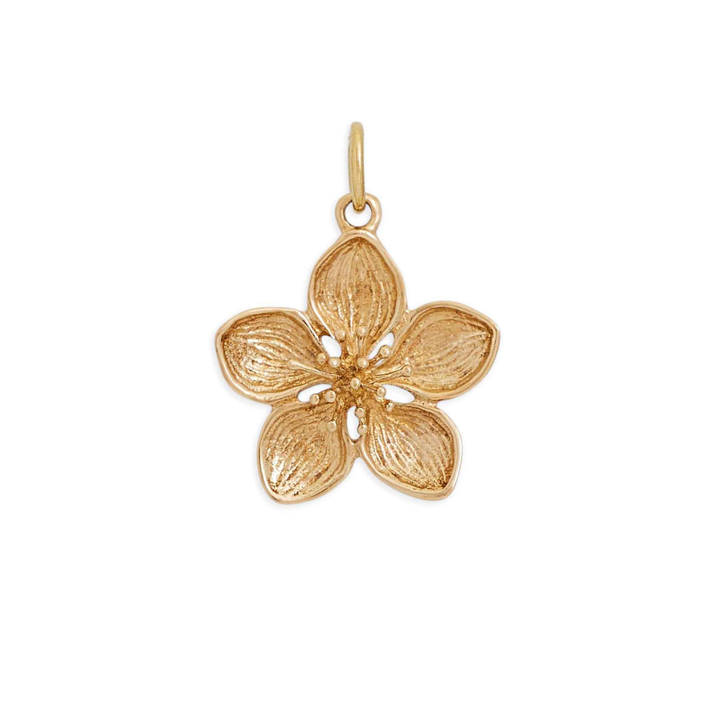 Bronze Dimensional Cherry Blossom Charm 22x16mm - 1Pc