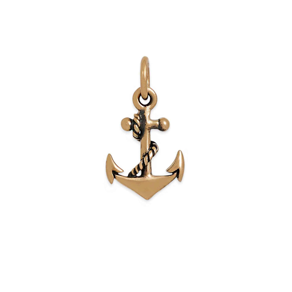 Bronze Anchor Charm 16x9mm - 1Pc