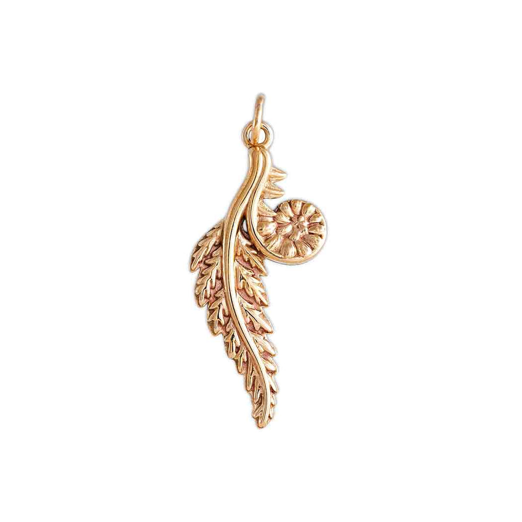 Bronze Fern Pendant 33x14mm - 1Pc