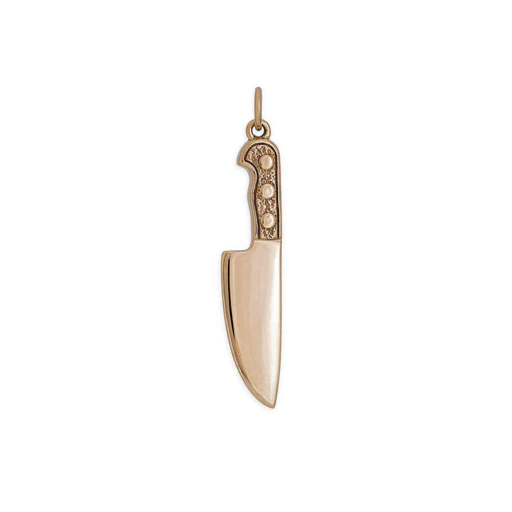 Bronze Kitchen Knife Charm 37x7mm - 1Pc