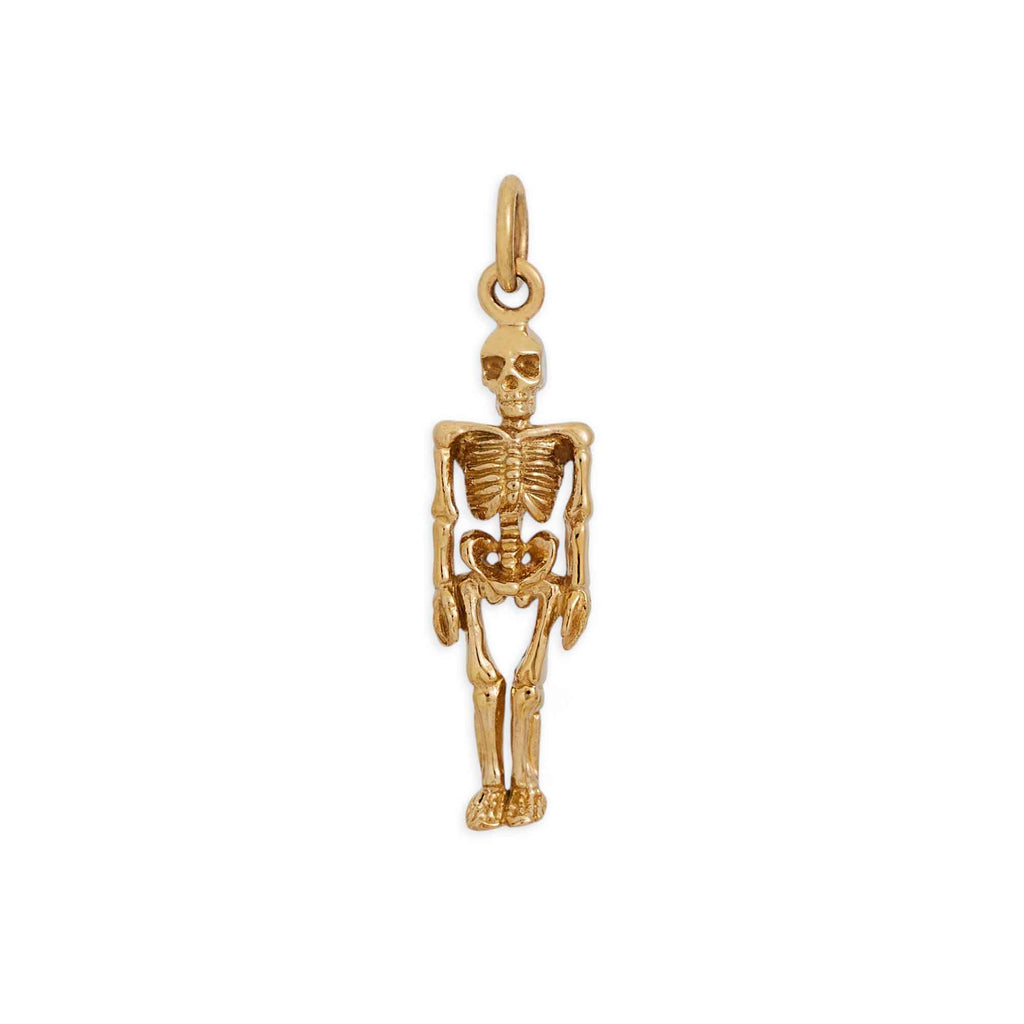 Bronze 3D Skeleton Charm 26x7mm - 1Pc