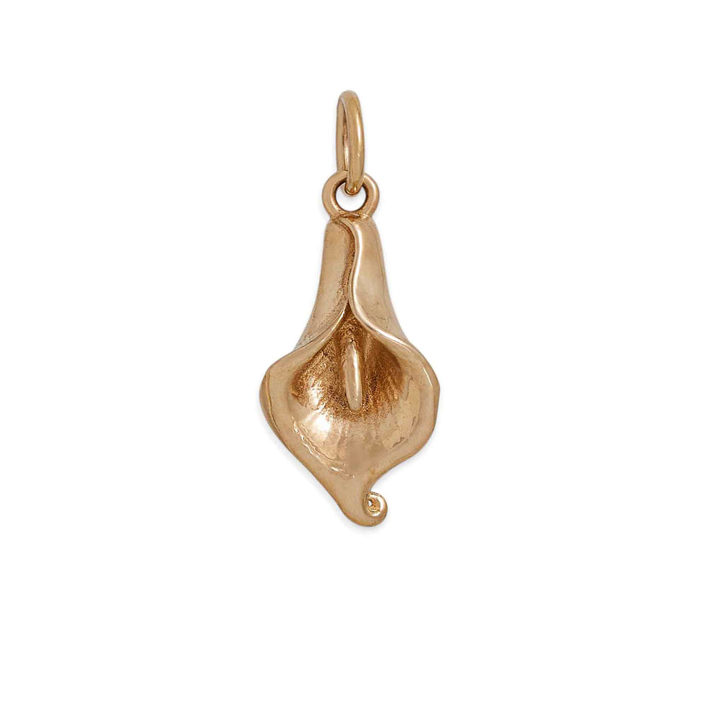 Bronze Calla Lily Charm 22x9mm - 1Pc