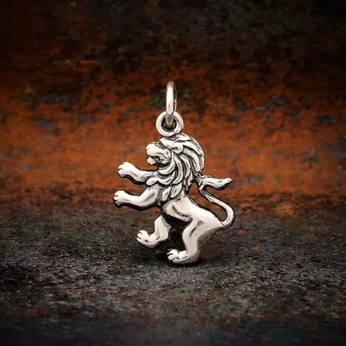 Sterling Silver Lion Charm 19x12mm - 1Pc