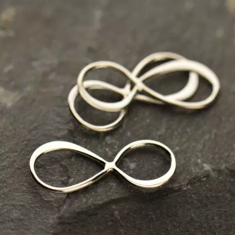 Infinity Connector, Infinity Link, Sterling Silver 20x8mm (Small)  - 1 pc