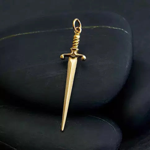 Bronze Sword Pendant 41x10mm - 1Pc