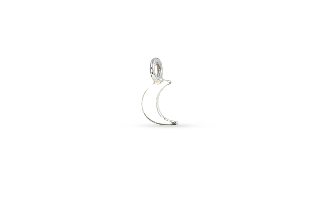 Sterling Silver Crescent Moon 8x4x.5mm Charm - 1pc