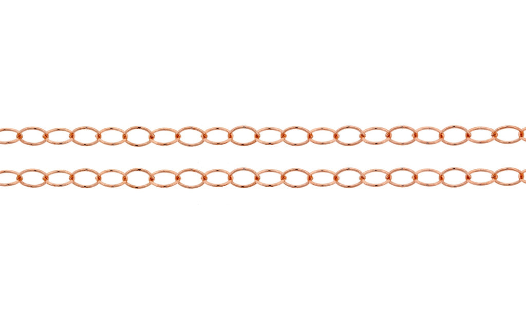 14Kt Rose Gold Filled 2.8x2mm Cable Chain - 100ft