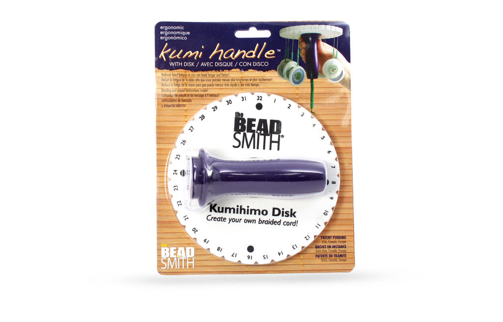The BeadSmith Ergonomic Kumihimo Handle W/  6 In. x 10mm Disk - 1 SET