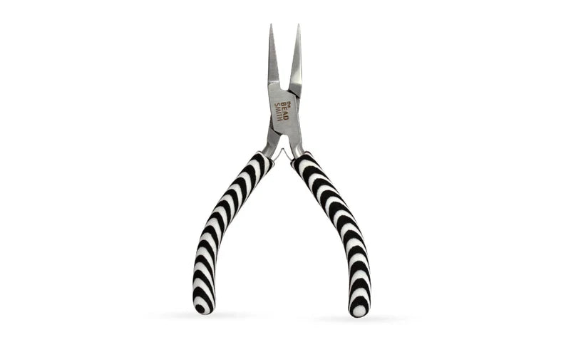 The BeadSmith Zebra Flat Nosed Pliers - 1pc