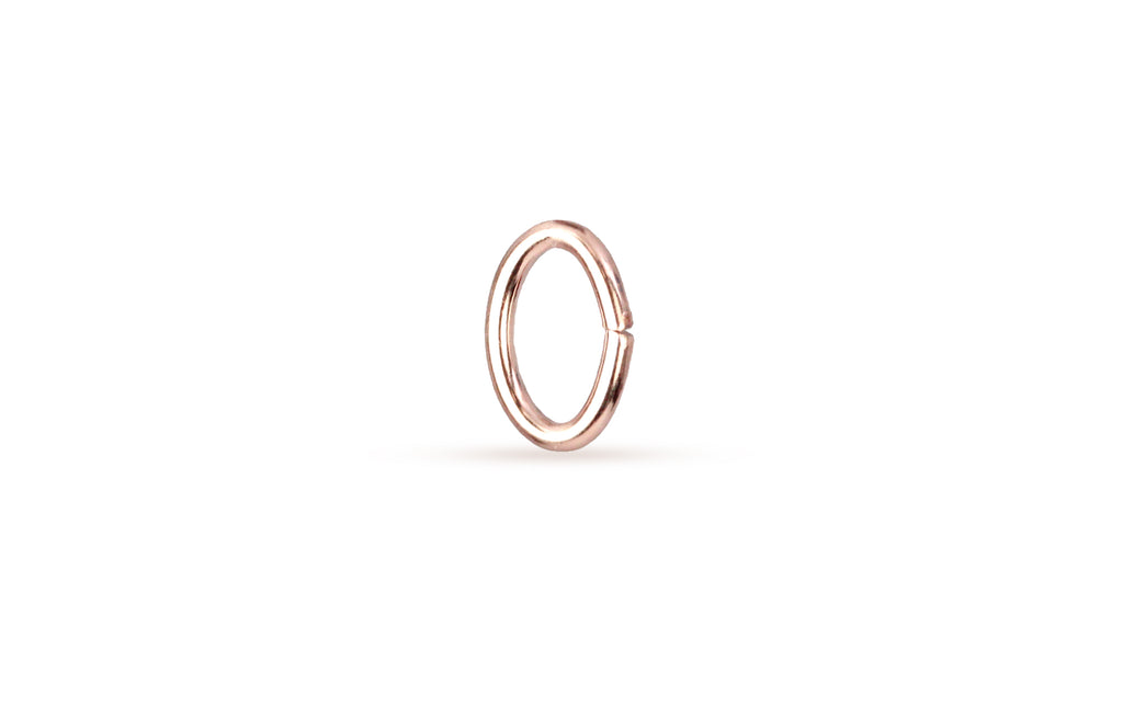 14Kt Rose Gold Filled 22ga Closed 5.3x3.5 Oval Jump Rings - 50pcs/pack