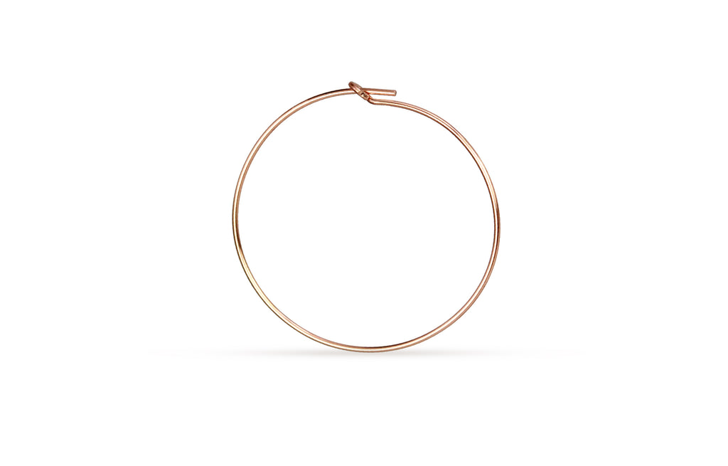 14Kt Rose Gold Filled 45mm 21ga Beading Hoop - 2 pairs/pack