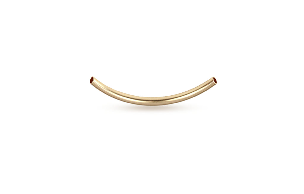 14Kt Gold Filled Curved Tube 15x2mm (1.5mm ID) - 10pcs/pack