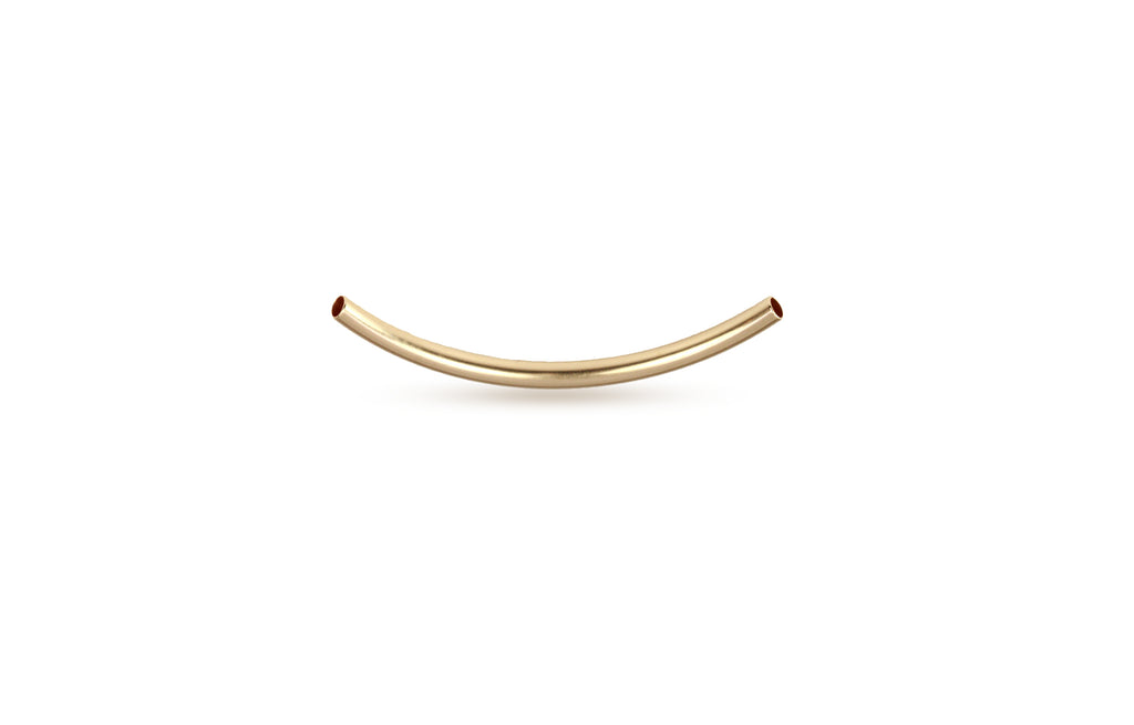 14Kt Gold Filled Curved Tube 20x2mm (1.5mm ID) - 10pcs/pack