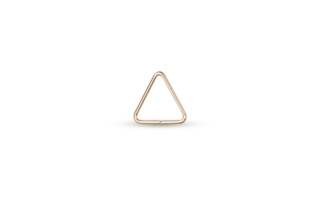 14Kt Gold Filled 20.5ga 7.6mm Open Triangle Jump Rings - 20pcs/pack