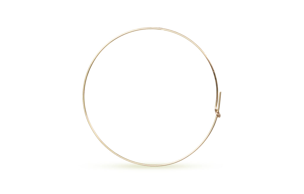 14Kt Gold Filled 25mm 21ga Wire Beading Hoop - 5 pairs/pack