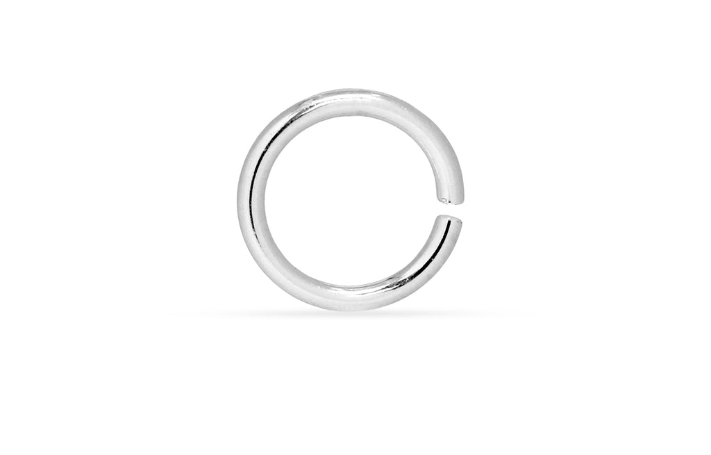 Sterling Silver 14ga 10mm Twist And Lock Jump Rings - 5pcs/pack