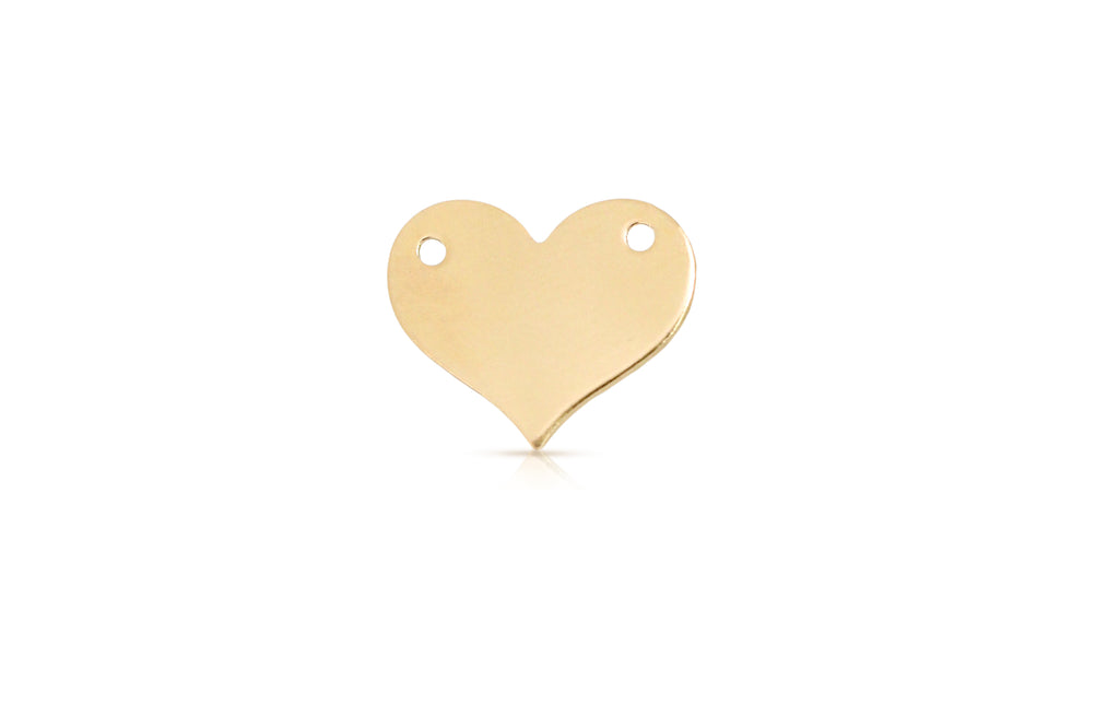 14Kt Gold Filled Blank Heart Connector 8x8.5mm - 4pcs/pack