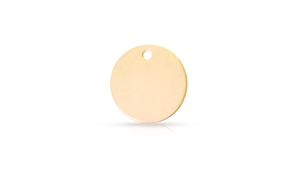 14Kt Gold Filled Stamping Disc Round Blank 11mm - 2pcs/pack