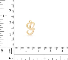 14Kt Gold Filled Script Alphabet G Charm 10x8mm - 2pcs/pack