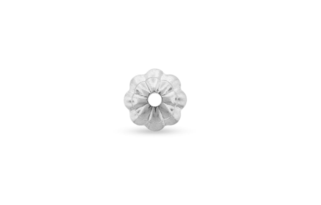 Sterling Silver 4mm Flower Bead Cap 1mm Hole - 100pcs/pack