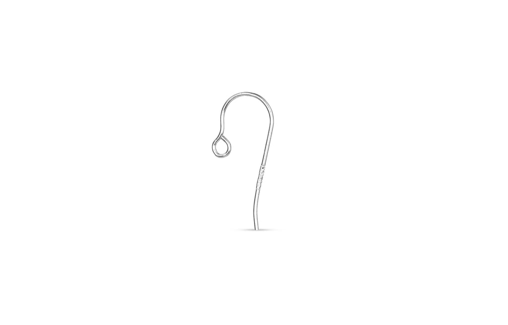 Sterling Silver 24ga 16x6.5mm Micro Ear Wire - 25pairs/pack