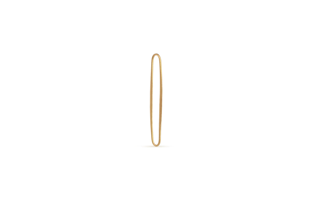 24Kt Gold Plated Sterling Silver Small Skinny Oval Link 20x4.3mm - 1pc