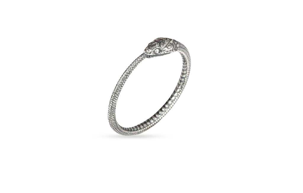 Sterling Silver Ouroboros Snake Ring Size 7 - 1pc