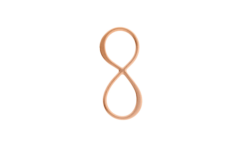 18Kt Rose Gold Plated Sterling Silver 20x8mm Infinity Link (Small) - 1pc/pack