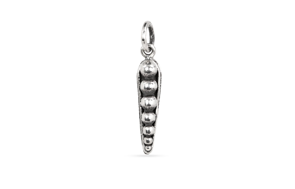 Sterling Silver Short Granulated Spike Charm 21.5x4mm - 1pc