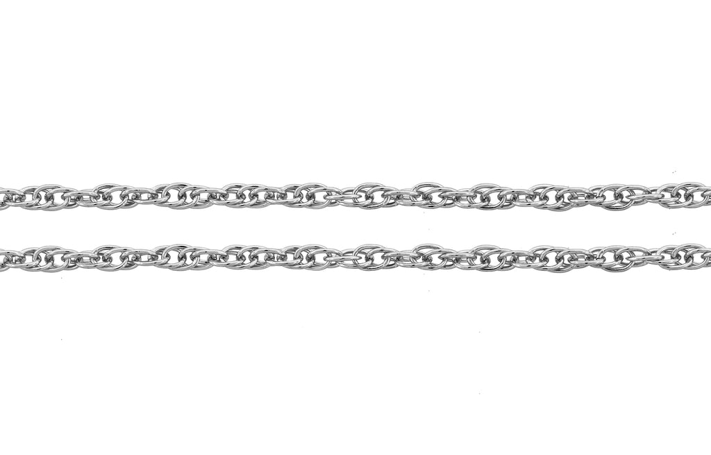 Sterling Silver 1.2mm Rope Chain - 5ft