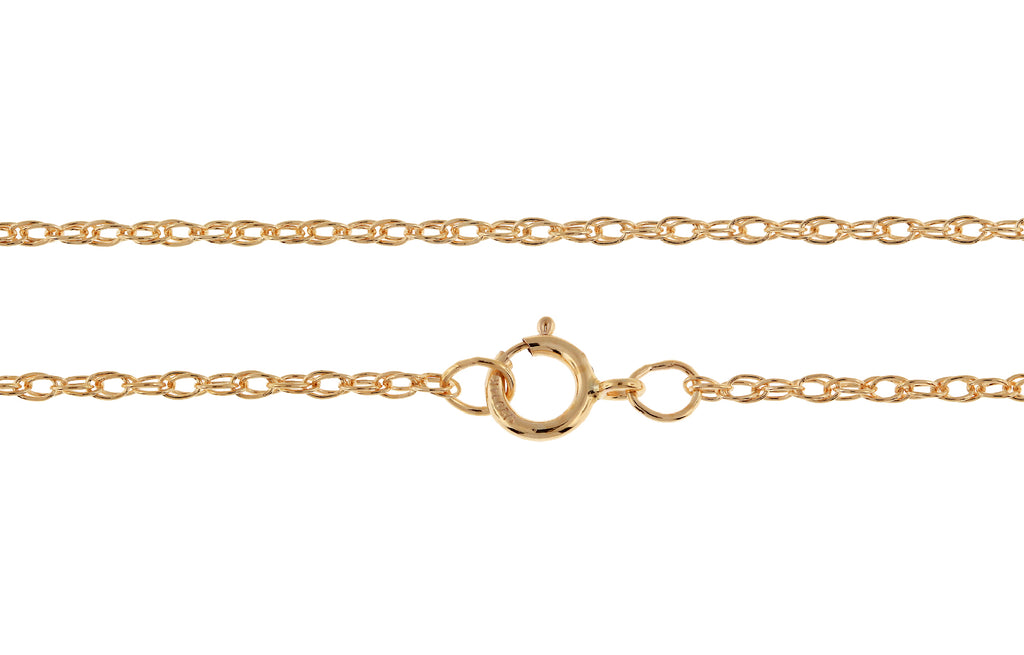 14Kt Gold Filled 14" 1.2mm Rope Chain With Clasp - 1pc