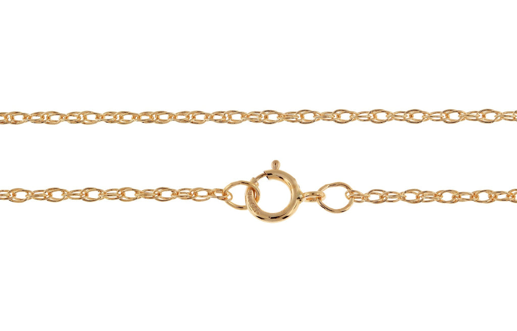 14Kt Gold Filled 18" 1.2mm Rope Chain With Clasp - 1pc