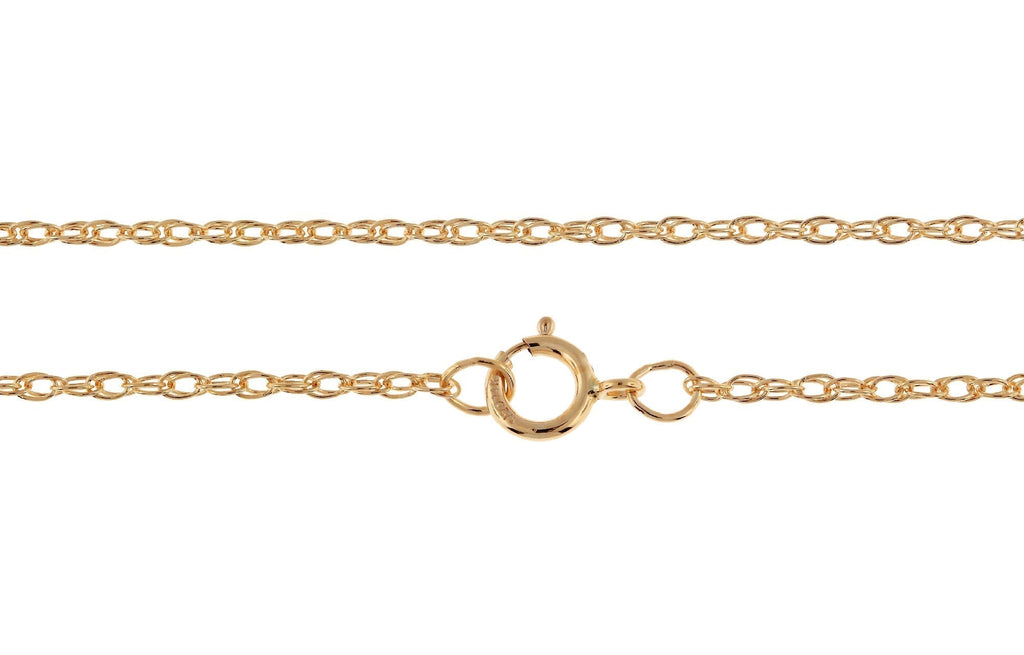 14Kt Gold Filled 24" 1.2mm Rope Chain With Clasp - 1pc