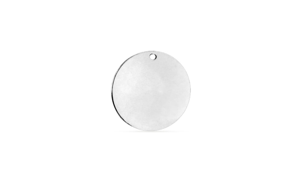 Sterling Silver Stamping Disc Round Blank 15.2mm, 24 Gauge - 2pcs/pack