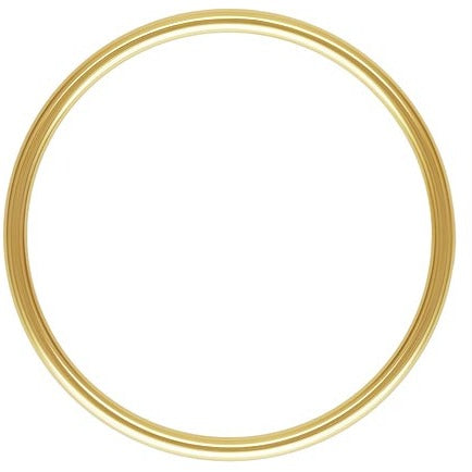 14Kt Gold Filled 18.5x1mm Stacking Ring Size 6 - 4pcs/pack
