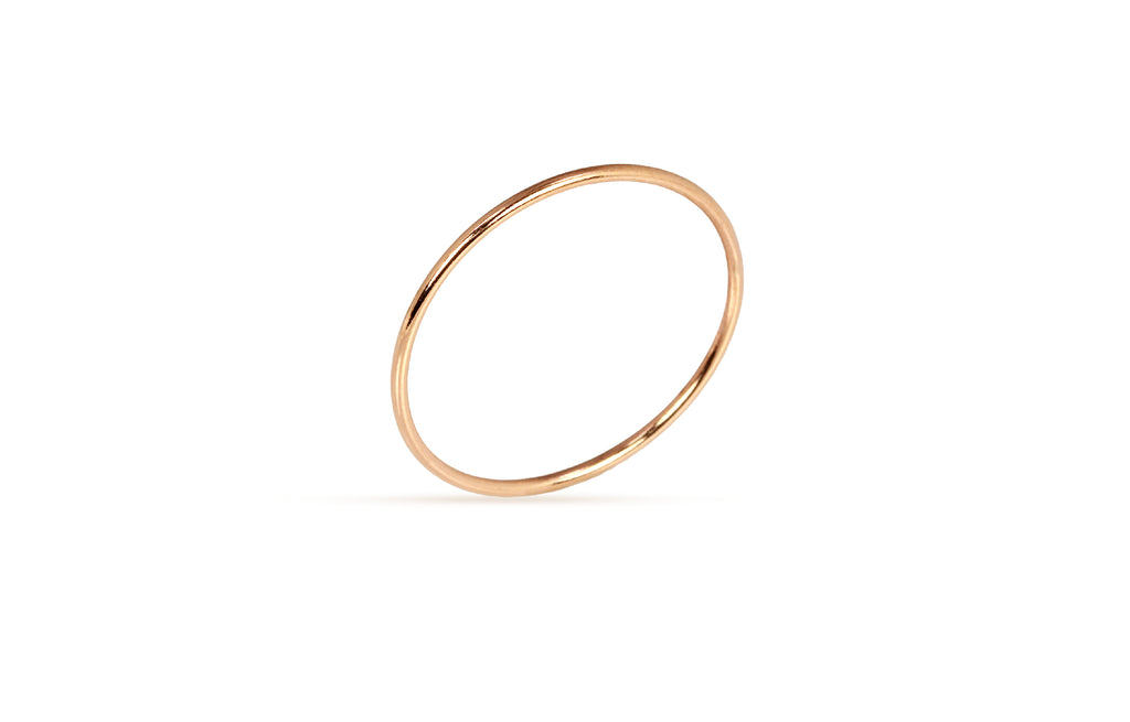 14Kt Rose Gold Filled 15.2x1mm Stacking Ring Size 2 - 4pcs/pack