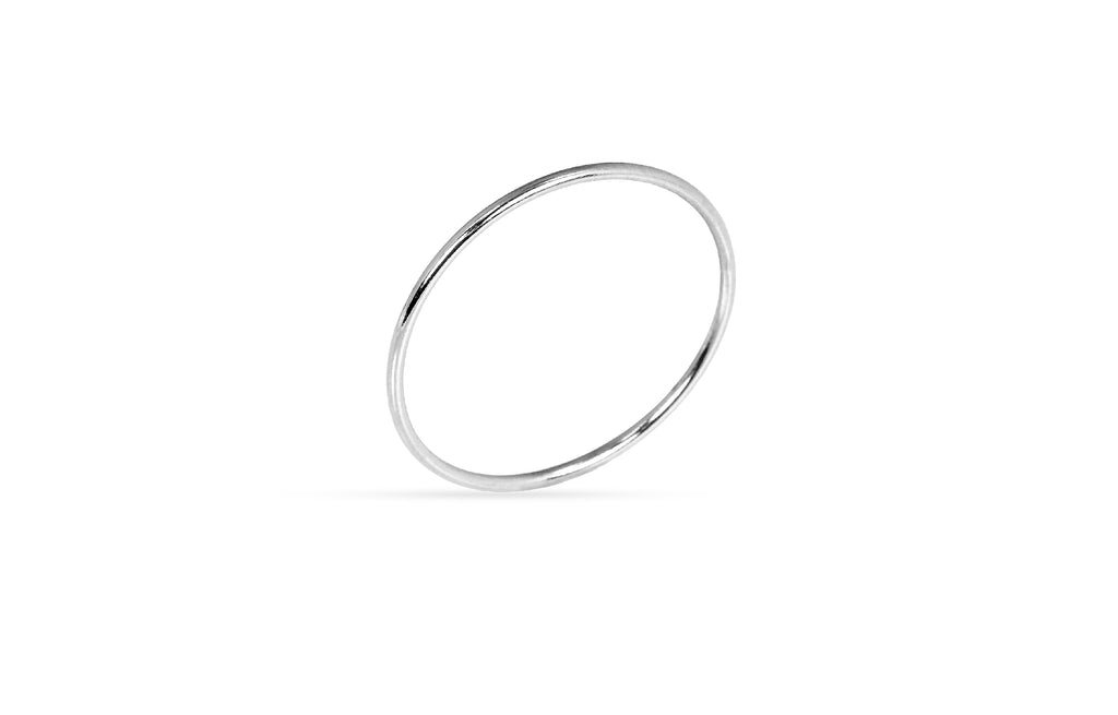 Sterling Silver 18.5x1mm Stacking Ring Size 6 - 4pcs/pack