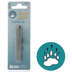 Bear Claw Design Metal Stamp 6mm - 1pc