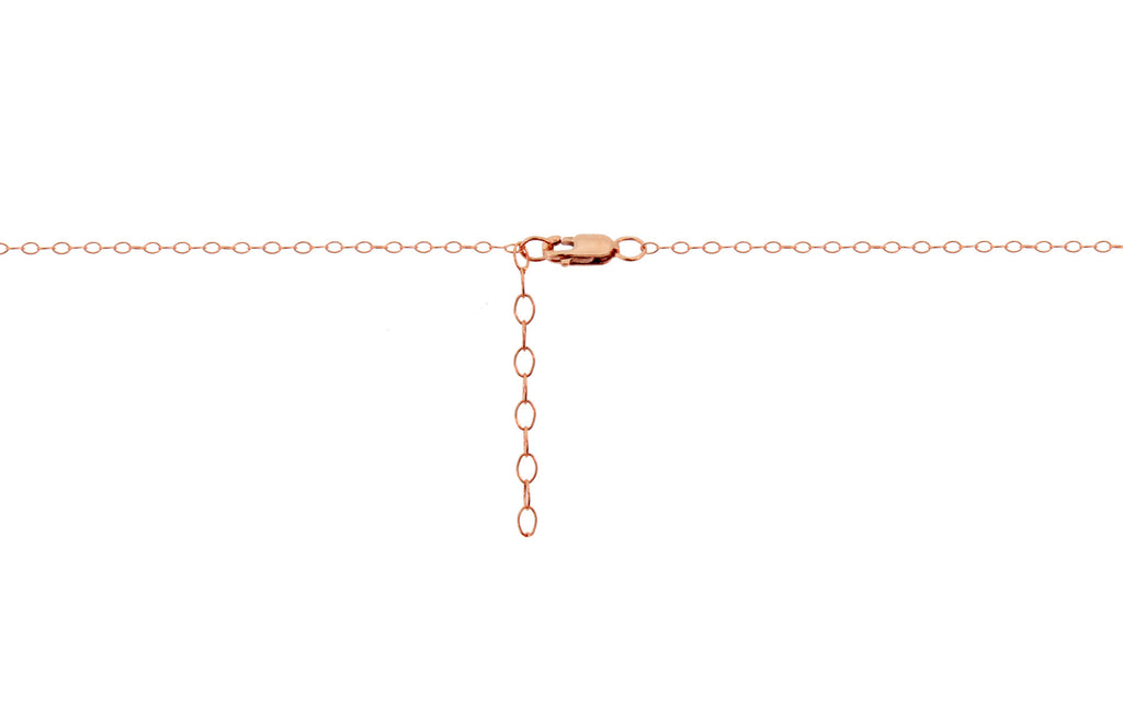 14Kt Rose Gold Filled 2x1.5mm 16" Cable Chain W/ Lobster Clasp & 2" Extender Chain - 1pc