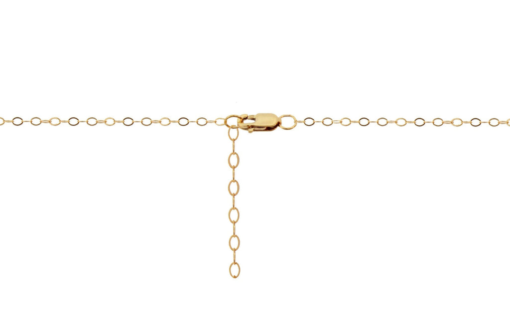 2 Inches Cable Oval Chain Extender With Soldered Ring 14kt Gold