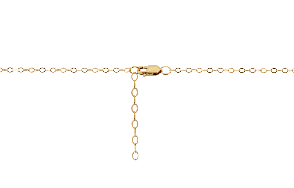 14Kt Gold Filled 2x1.5mm 18" Flat Cable Chain W/ Lobster Clasp & 2" Extender Chain - 1pc