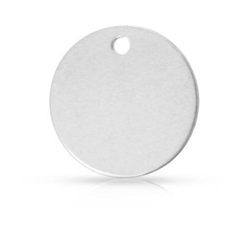 Sterling Silver 20Gauge Stamping Disc Round Blank 7mm - 4pcs/pack