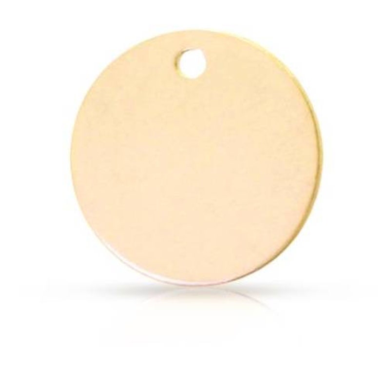 14Kt Gold Filled 20Gauge Stamping Disc Round Blank 9mm - 4pcs/pack