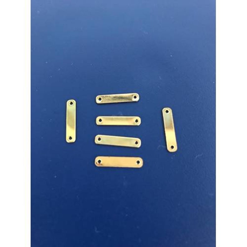 14Kt Gold Filled 24Gauge Blank Rectangle With 2 Holes 16x3.2mm - 4pcs/pack