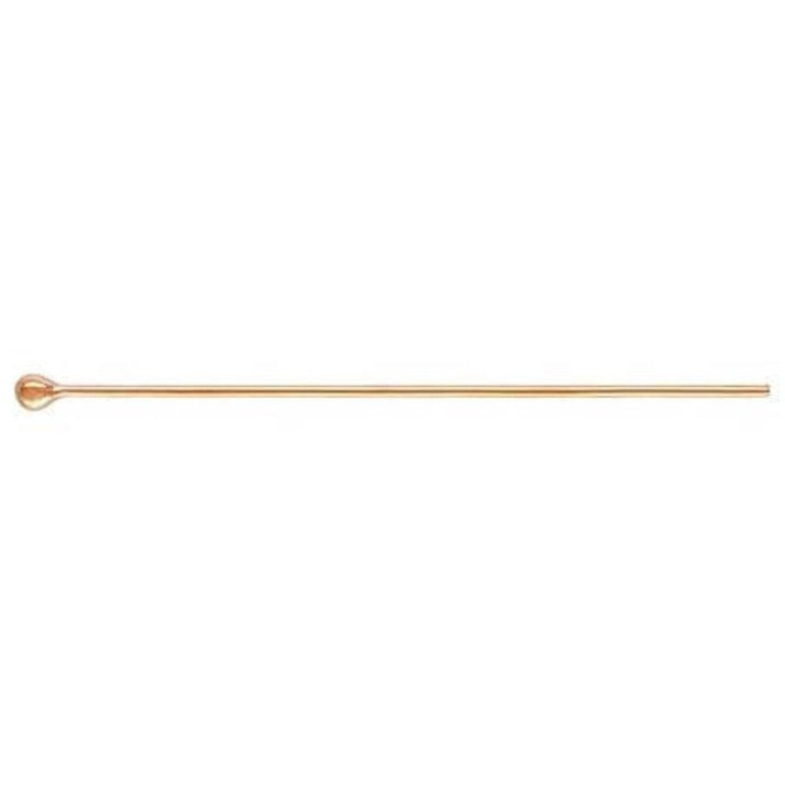 14kt Rose Gold Filled Ball Headpin 26ga 2" Ball Headpin - 20pcs/pack