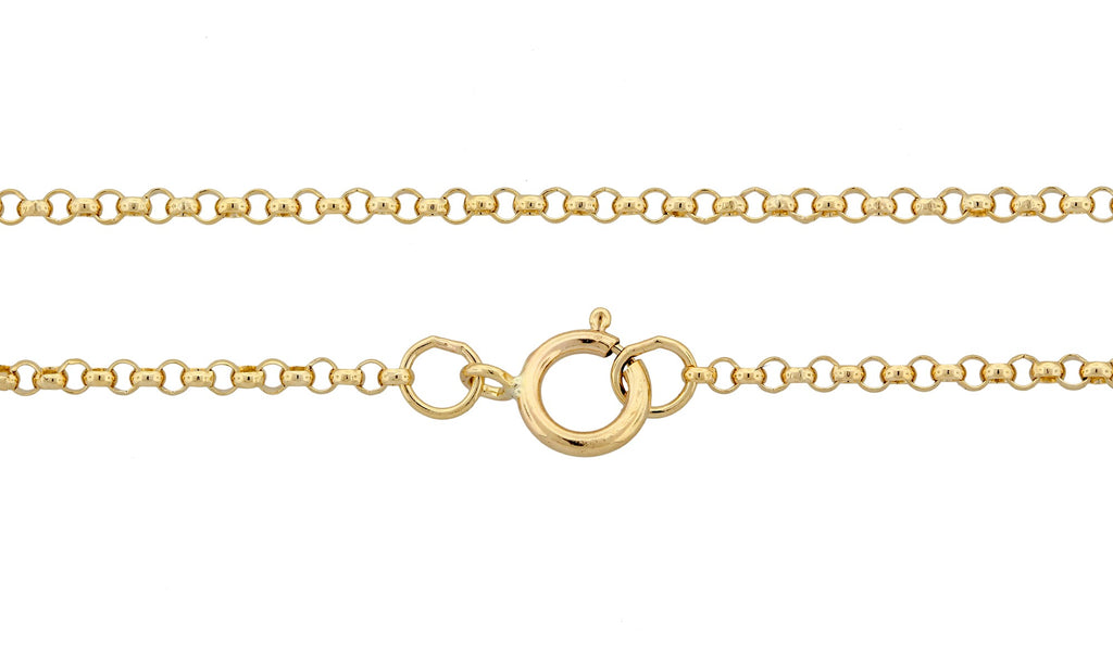 14Kt Gold Filled 1.2mm Heavy Rolo Chain 16" with Spring Ring Clasp - 1 pc