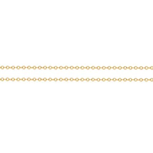 14 Karat Gold gefüllte flache Kabelkette, 1,3 x 1 mm, 20 Fuß