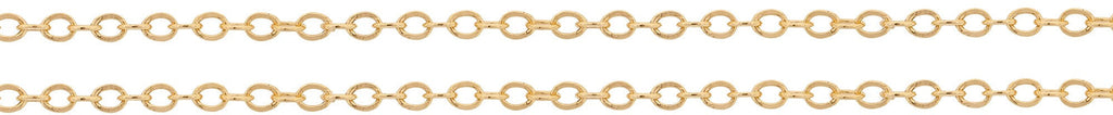 14Kt Gold Filled 1.4x1mm Flat Cable Chain - 100ft