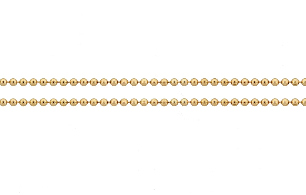 14Kt Gold Filled 1.5mm Ball Chain - 100ft