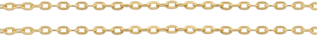 14Kt Gold Filled 1.8x1.2mm Drawn Flat Cable Chain - 100ft